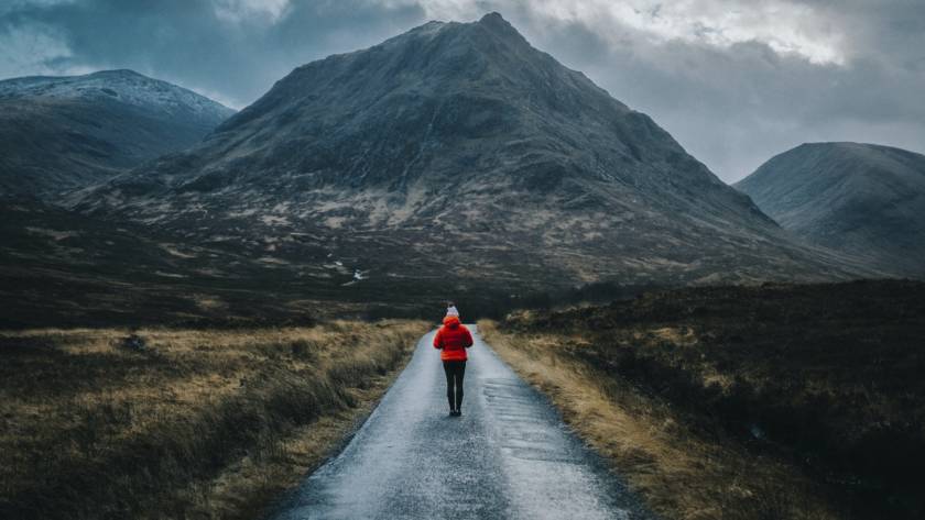 Walking alone in the Highlands